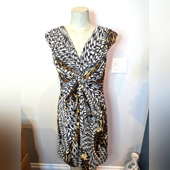 CHICO'S MAIDA multi print stretch sleeveless dress (Chico 2) US L - Picture 1 of 8